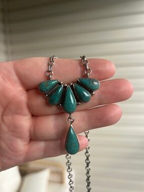 Turquoise Half Cluster Dangle